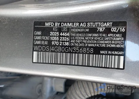 2016 Mercedes-Benz Cla 250 4Matic from USA, damaged, VIN WDDSJ4GB0GN356858